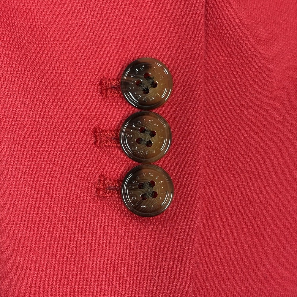Talbots Women Aberdeen Blazer Jacket Size 12P Red Button Up Office Career Pocket - Picture 6 of 11